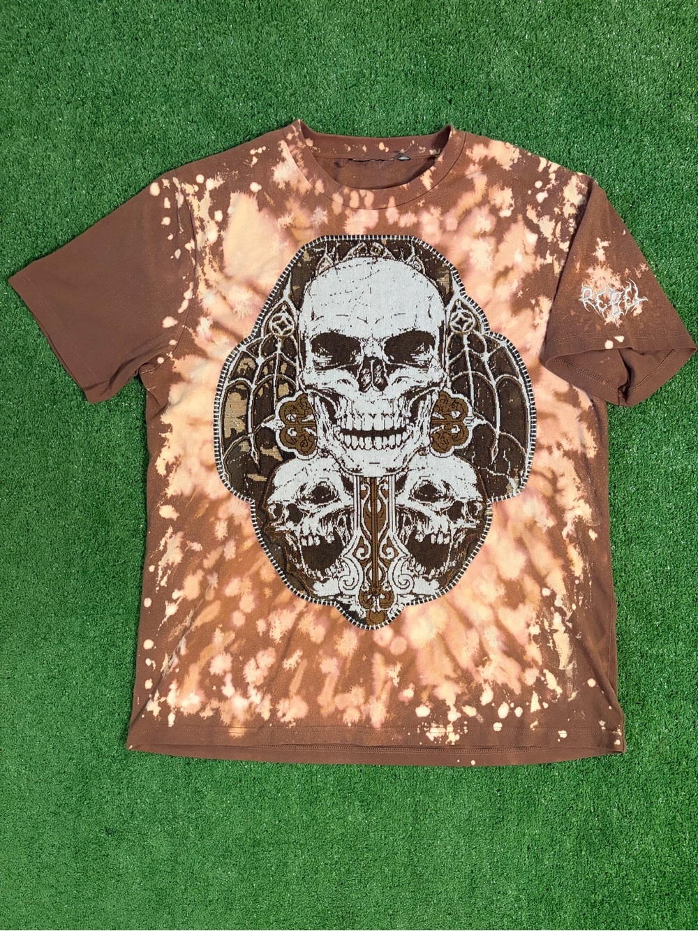 Rebel Vengeance Tie Dye Embroidered T-Shirt